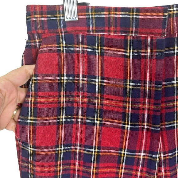 Zara Gingham Checked Flared Pants Plaid High Waisted Size Small - Picture 7 of 16